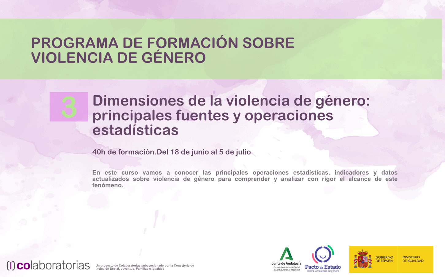 Dimensiones de la violencia de género: principales fuentes y operaciones estadísticas